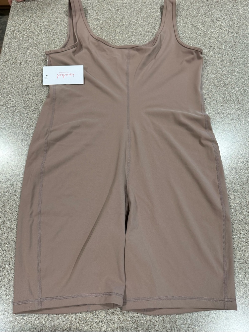 Isabel by Ingrid & Isabel-Women’s Short Maternity Jumpsuit, Taupe, Size M, NWT! - Picture 4 of 4